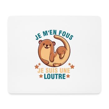 Je M'en Fous Je Suis Une Loutre Cadeau Drôles - Tapis de souris (format paysage) - blanc - Devant