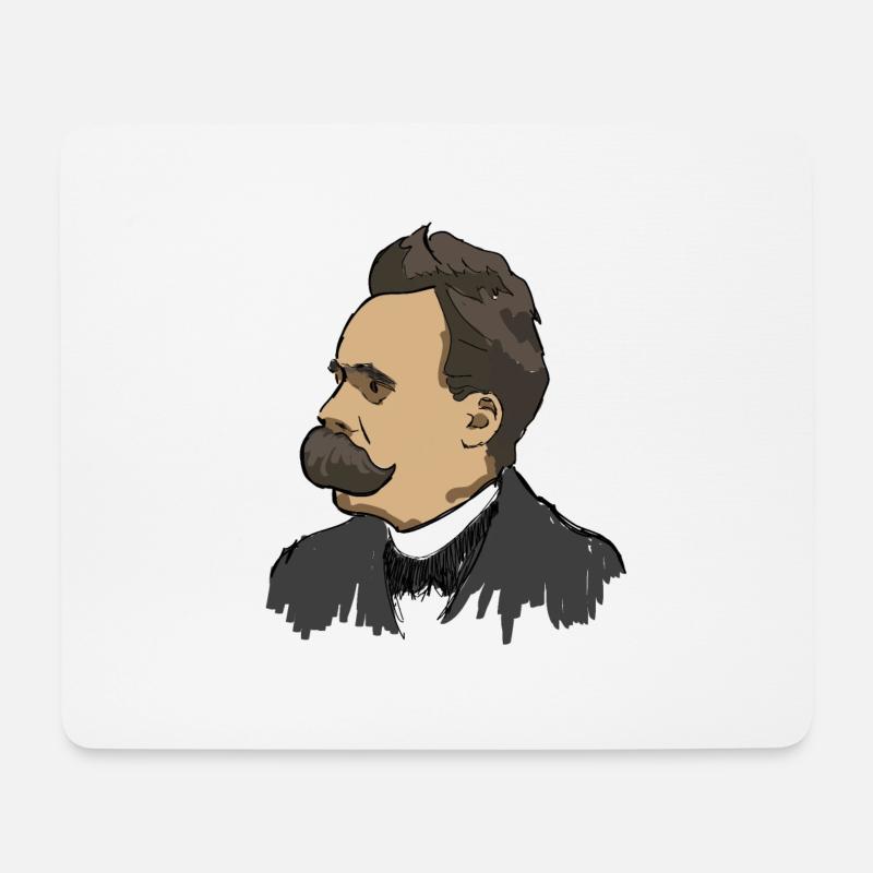 Nietzsche - Mouse Pad (horizontal) - white