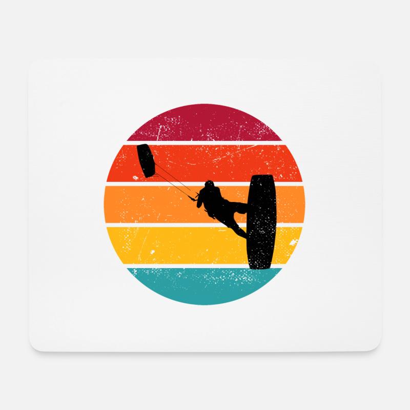 Kitesurfen Jungen Herren Kiten Kite Surf - Mousepad (Querformat) - Weiß