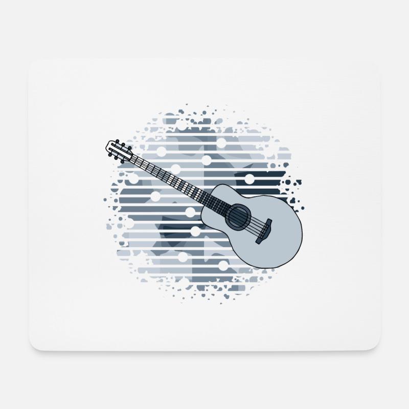 Gitarre - Mousepad (Querformat) - Weiß