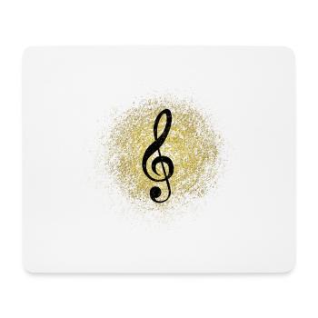Clef aiguë - Tapis de souris (format paysage) - blanc - Devant