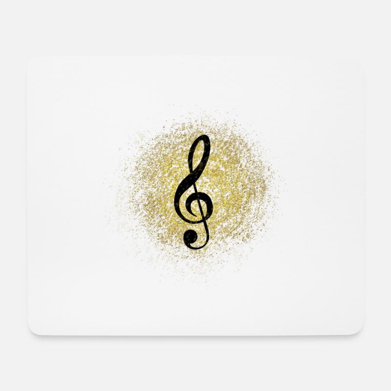 Violinschlüssel - Mousepad (Querformat) - Weiß