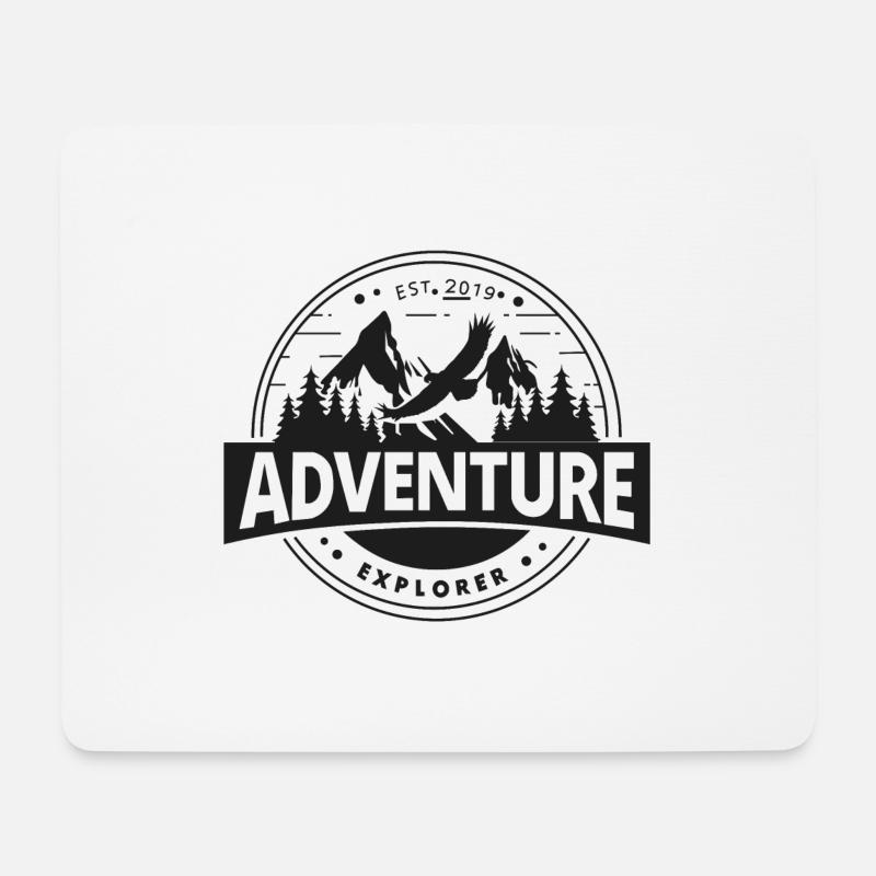 Abenteuerentdecker - Mousepad (Querformat) - Weiß