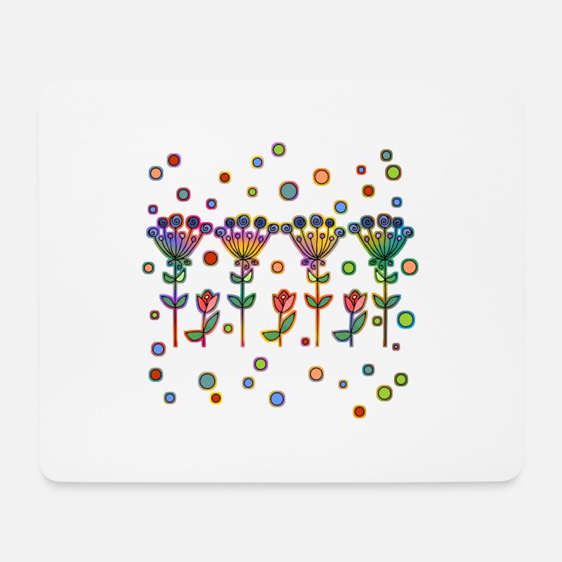 Blumen - Mousepad (Querformat) - Weiß