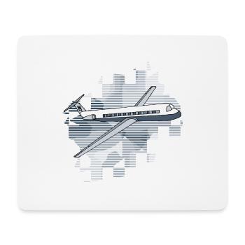 Flugzeug - Mousepad (Querformat) - Weiß - Vorne
