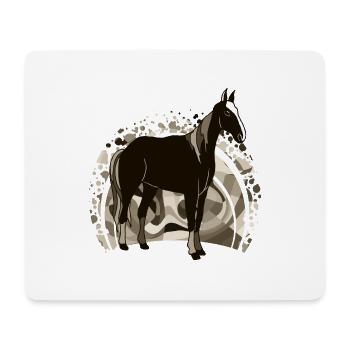 Pferd - Mousepad (Querformat) - Weiß - Vorne