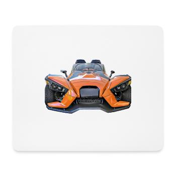 Funcar orange - Mousepad (Querformat) - Weiß - Vorne