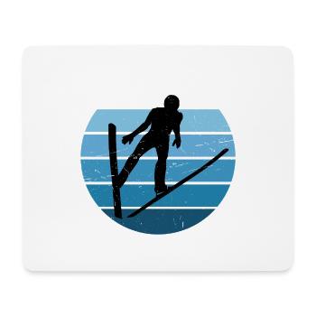 Ski jumping Ski jumper Winter sports Ski flying Fra - Mouse Pad (horizontal) - white - Front