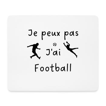 Je peux pas j'ai Football. - Tapis de souris (format paysage) - blanc - Devant