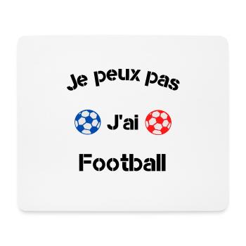 Je peux pas j'ai football - Tapis de souris (format paysage) - blanc - Devant