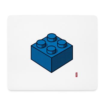 Building block Blue - Mouse Pad (horizontal) - white - Front