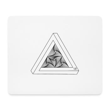 Triangle de Penrose blanc | Curseur - Tapis de souris (format paysage) - blanc - Devant