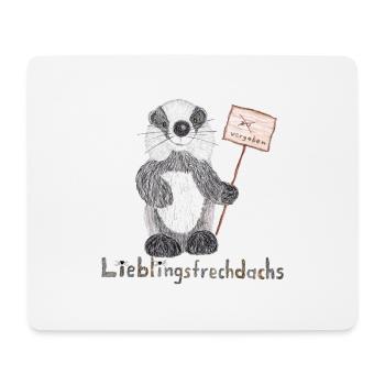 Lieblingsfrechdachs mit Schild "vergeben" - Mousepad (Querformat) - Weiß - Vorne