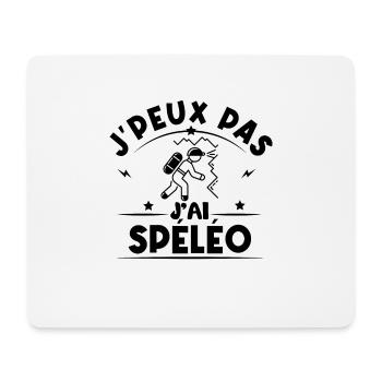 J'peux pas j'ai Spéléo , spéléologie - Tapis de souris (format paysage) - blanc - Devant