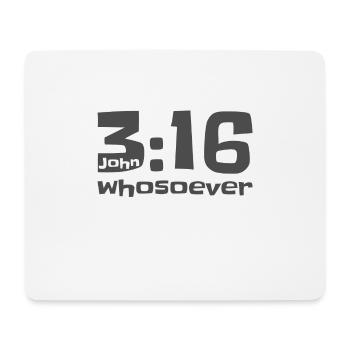 Christian Design Jean 3 verset 16 Quiconque - Tapis de souris (format paysage) - blanc - Devant