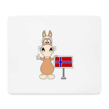 PFERD - NORWEGISCHES FJORDPFERD - NORWEGEN - Mousepad (Querformat) - Weiß - Vorne