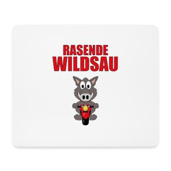 MOTORRAD - BIKER - RASENDE WILDSAU - Mousepad (Querformat) - Weiß - Vorne