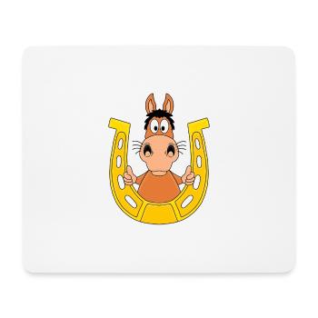 PFERD - HUFEISEN - LIKE - LIKEN - MÖGEN - TIERISCH - Mousepad (Querformat) - Weiß - Vorne