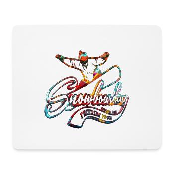 Snowboarding - Mouse Pad (horizontal) - white - Front