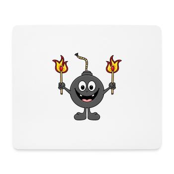 BOMBE - FEUER - FLAMME - STREICHHÖLZER - FUN - Mousepad (Querformat) - Weiß - Vorne