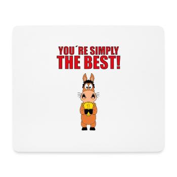 PFERD - POKAL - YOU´RE SIMPLY THE BEST! - Mousepad (Querformat) - Weiß - Vorne