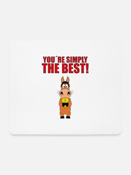 PFERD - POKAL - YOU´RE SIMPLY THE BEST! - Mousepad (Querformat) - Weiß