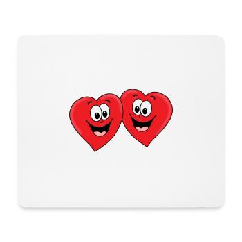 HERZEN - HERZ - LIEBE - LOVE - VERLIEBT - Mousepad (Querformat) - Weiß - Vorne