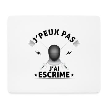 j'peux pas j'ai escrime - Tapis de souris (format paysage) - blanc - Devant