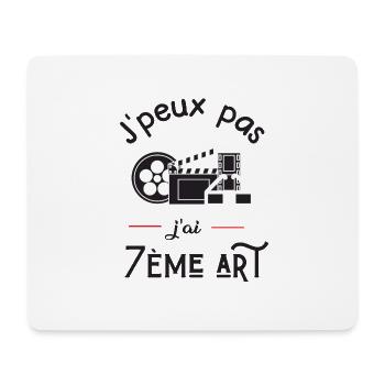 je peux pas j'ai 7ème art idée cadeau cinéma - Tapis de souris (format paysage) - blanc - Devant