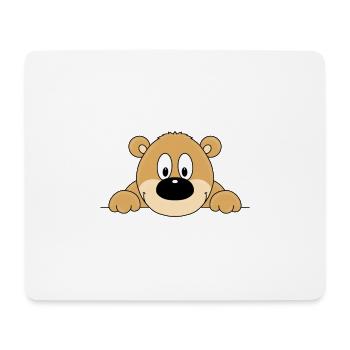 OURS EN PELUCHE - OURS - NOUNOURS - ENFANT - BÉBÉ - ANIMAL - Tapis de souris (format paysage) - blanc - Devant
