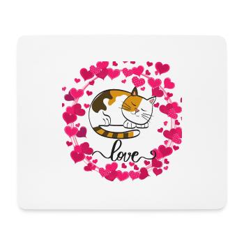 autocollant chats drôle 2 - Tapis de souris (format paysage) - blanc - Devant