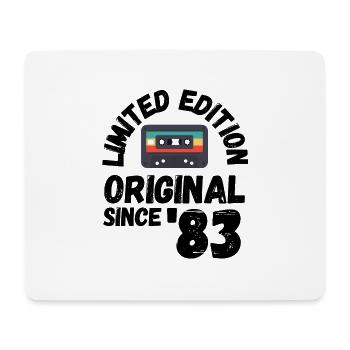 Limited Edition, Oldschool, Kassette, Baujahr 1983 - Mousepad (Querformat) - Weiß - Vorne