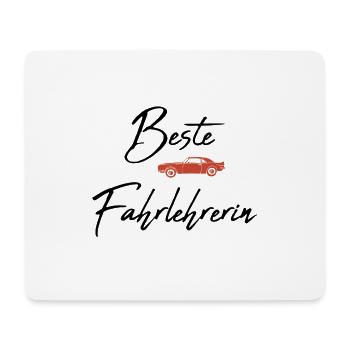 Beste Fahrlehrerin - Mousepad (Querformat) - Weiß - Vorne