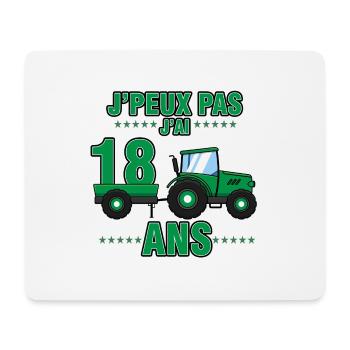 Cadeau Tracteur Cadeau 18 ans Anniversaire ferme - Tapis de souris (format paysage) - blanc - Devant