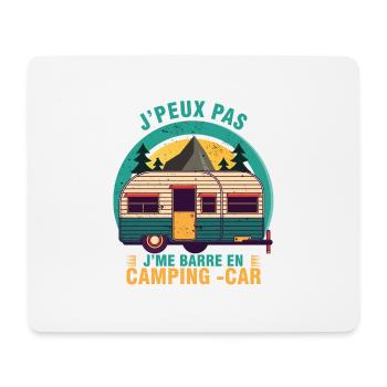 Je Peux Pas Je Me Barre En Camping Car - Tapis de souris (format paysage) - blanc - Devant