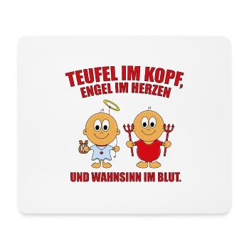 BABYS - BABY - ENGEL - TEUFEL - KIND - KINDER - Mousepad (Querformat) - Weiß - Vorne