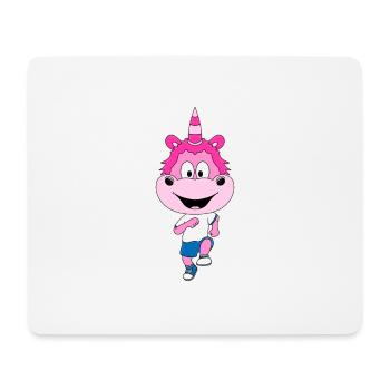 EINHORN - UNICORN - LAUFEN - JOGGEN - RENNEN - Mousepad (Querformat) - Weiß - Vorne