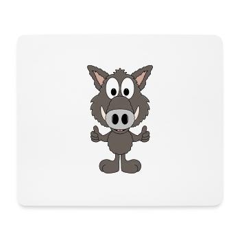 WILDSCHWEIN - WILD BOAR - LIKE - LIKEN - MÖGEN - Mousepad (Querformat) - Weiß - Vorne