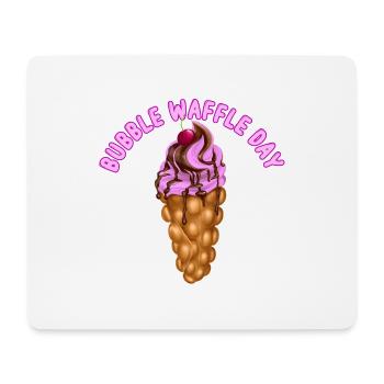 Bubble Waffle Day | Egg Waffle Foodtrend - Mouse Pad (horizontal) - white - Front