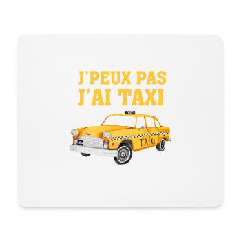 j'peux pas j'ai taxi - Tapis de souris (format paysage) - blanc - Devant