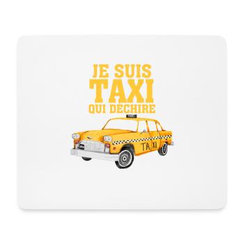chauffeur de taxi qui déchire - Tapis de souris (format paysage) - blanc - Devant