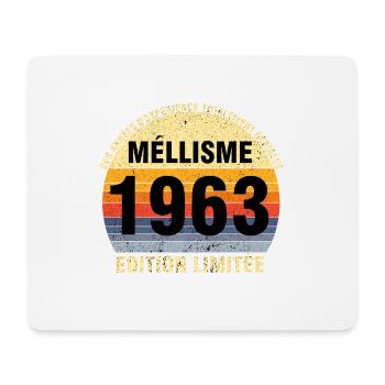 Millésime 1963 Cadeau Anniversaire vintage 1963 - Tapis de souris (format paysage) - blanc - Devant