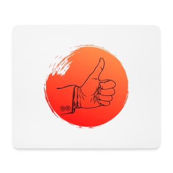 Daumen hoch - Mousepad (Querformat) - Weiß - Vorne