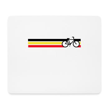 Fahrrad nationales Rennrad von Belgien - Mousepad (Querformat) - Weiß - Vorne