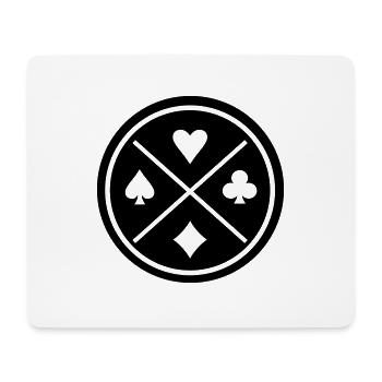 Symboles de carte - Tapis de souris (format paysage) - blanc - Devant