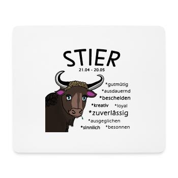 Sternzeichen Stier - Mousepad (Querformat) - Weiß - Vorne