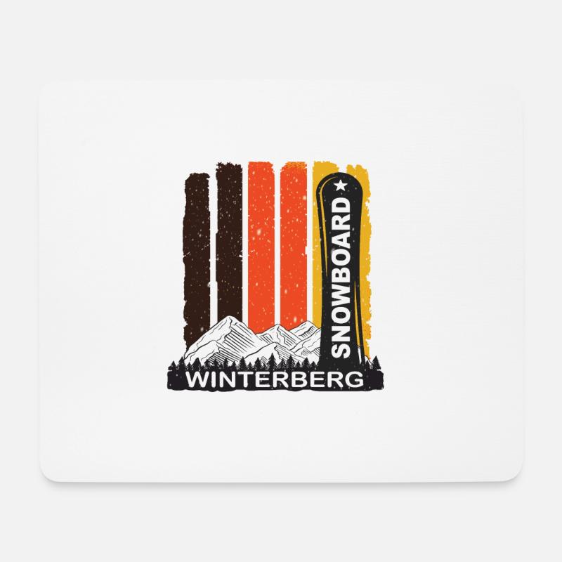 German Flag Winterberg - Mousepad (Querformat) - Weiß
