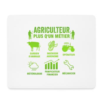 Humour Agriculteur Cadeau homme femme Agriculture - Tapis de souris (format paysage) - blanc - Devant