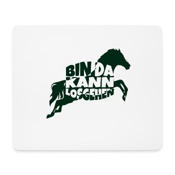 bin da pferd 1 - Mousepad (Querformat) - Weiß - Vorne