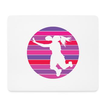 Handballerin Handball Mädchen Frauenhandball Damen - Mousepad (Querformat) - Weiß - Vorne